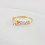 Anillo Solitario Churumbela 1.7g / T6 Oro Amarillo 18K