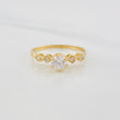 Anillo Solitario Rombos 1.65g / T7 Oro Amarillo 18K