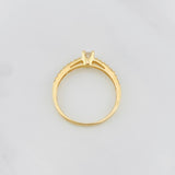 Anillo Solitario Churumbela Puente 1.8g / T7 3/4 Oro Amarillo 18K
