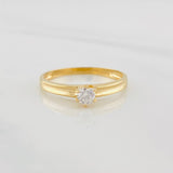 Anillo Solitario 1.6g / T7 1/4 Oro Amarillo 18K