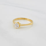 Solitaire Bridge Ring 1.95g / T6 Yellow Gold 18K