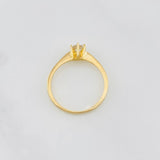 Solitaire Bridge Ring 1.95g / T6 Yellow Gold 18K