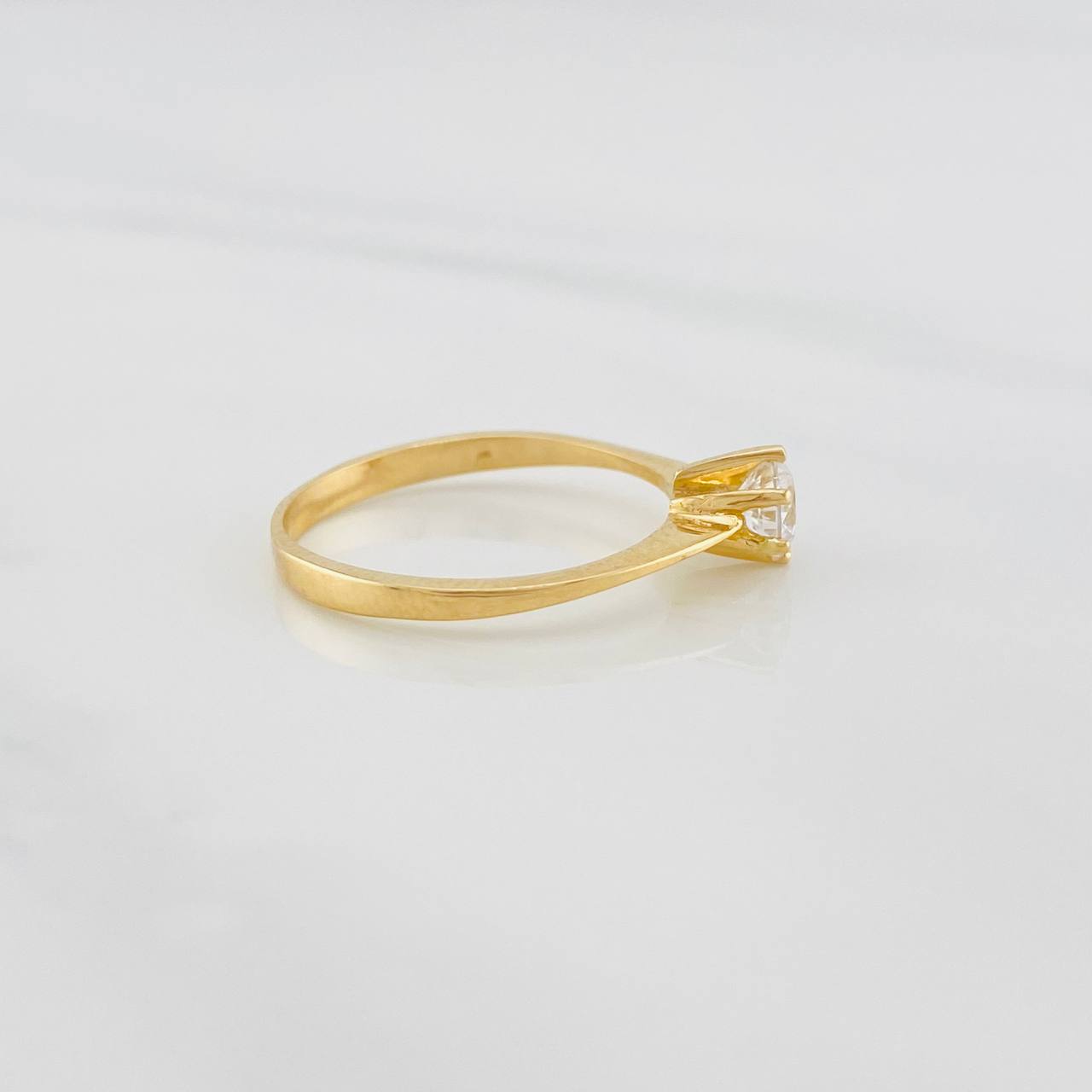 Solitaire Bridge Ring 1.95g / T6 Yellow Gold 18K