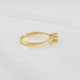 Solitaire Bridge Ring 1.95g / T6 Yellow Gold 18K