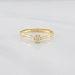 Solitaire Bridge Ring 1.2g / T6 1/2 Yellow Gold 18K