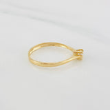 Solitaire Bridge Ring 1.2g / T6 1/2 Yellow Gold 18K