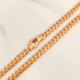 Cadena Cubana Infinito 19 g / 24 in / 4.8 mm Oro Rosa 18K