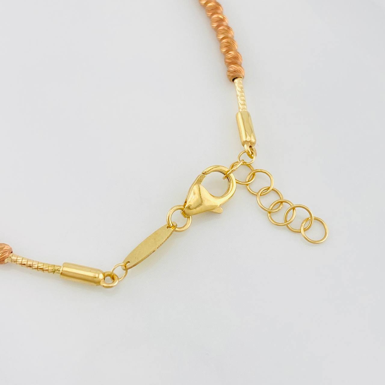 Pulso Modulable Tipo militar 4.15g / 7 3/4 in - 7 in / 3mm Dos Oros Amarillo Rosa 18K