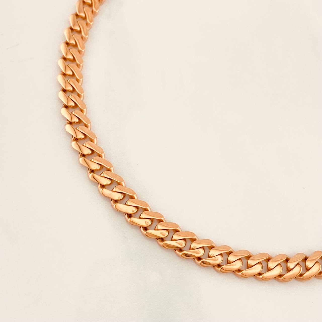 Pulso Cubano Infinito 7.1 g / 8 1/4 in / 4.9 mm Oro Rosa 18K