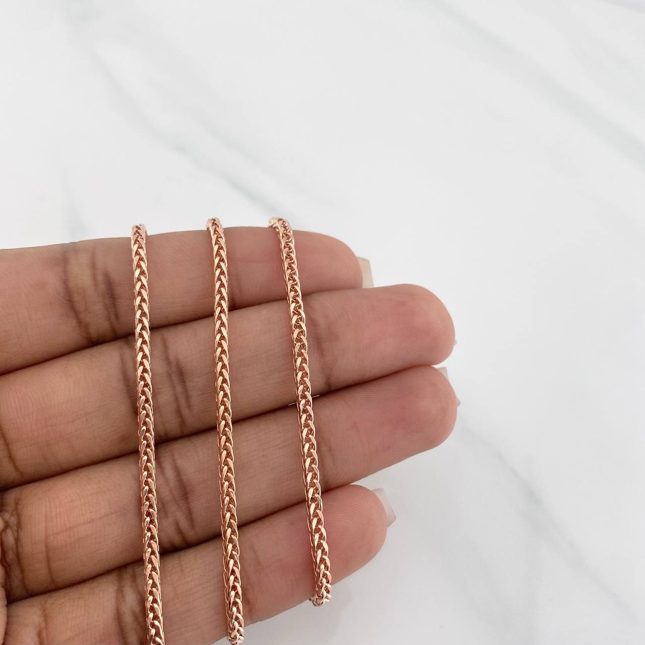 Cadena Franco 5.65 g / 23 1/2 in / 2 mm Oro Rosa 18K