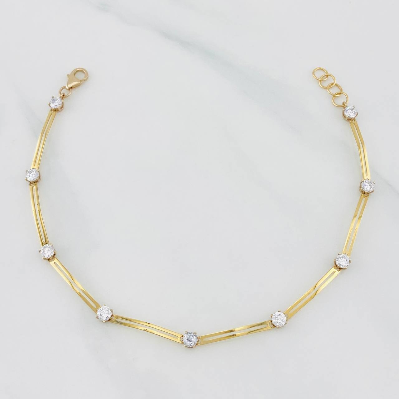 Pulso Línea doble 2.55g / 7 in / 1.8mm Oro Amarillo 18K