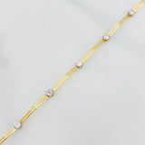 Pulso Línea doble 2.55g / 7 in / 1.8mm Oro Amarillo 18K