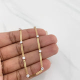 Pulso Línea doble 2.55g / 7 in / 1.8mm Oro Amarillo 18K