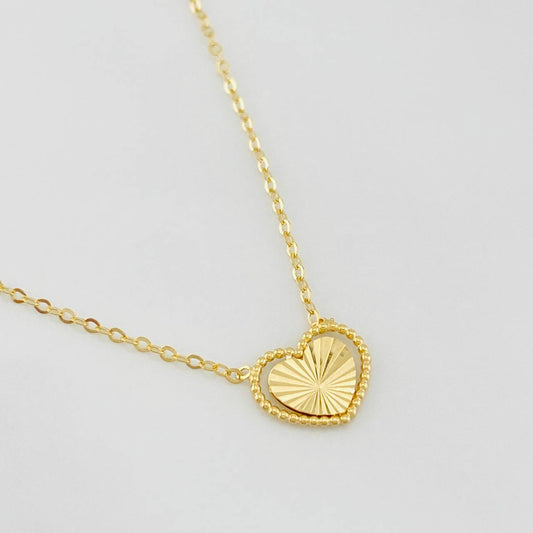 Cadena Aro seguido corazón 1.4g / 18 in / 1mm Oro Amarillo 18K