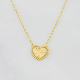 Cadena Aro seguido corazón 1.4g / 17 3/4 in / 1mm Oro Amarillo 18K