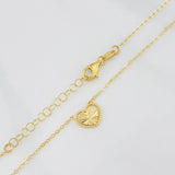 Cadena Aro seguido corazón 1.4g / 17 3/4 in / 1mm Oro Amarillo 18K