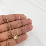 Cadena Aro seguido corazón 1.4g / 17 3/4 in / 1mm Oro Amarillo 18K