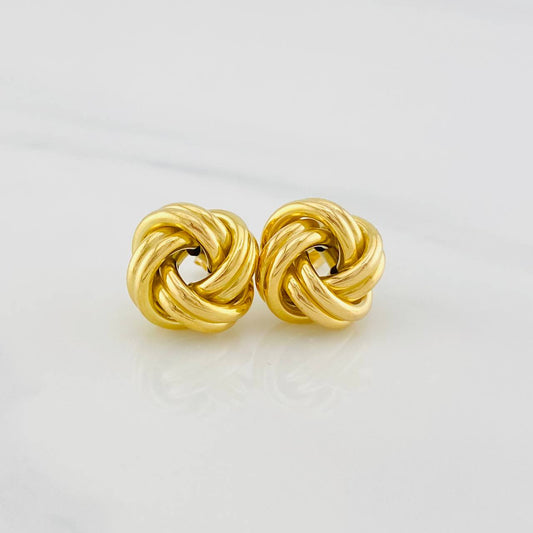 Stud Earrings Knot 2.2g / in / 12.5mm Yellow Gold 18K