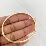 Pulso Aro Cruzado 8.8g / 6 3/4 in / 4mm Oro Amarillo 18K
