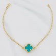 Clover Bracelet Military Diamond Cut 3.2g / 7 in / 1.64mm Yellow Gold 18K
