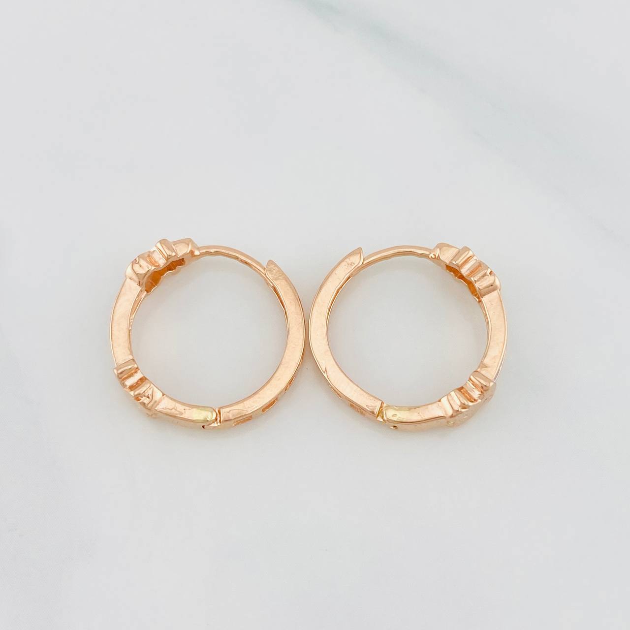 Hoop Earrings Ts 3.9g / 1/2 in 18K Rose Gold