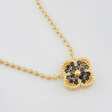 Clover Chain Military 7.35g / 16 1/2 in / 1.65mm Yellow Gold 18K