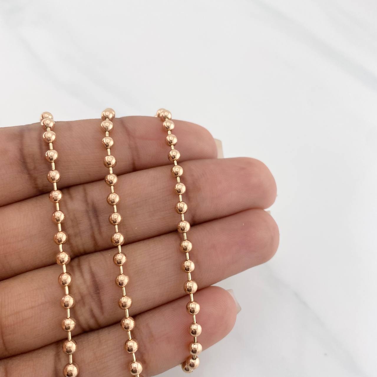 Military Chain 21.95g / 30 1/4 in / 2.89mm Rose Gold 18K