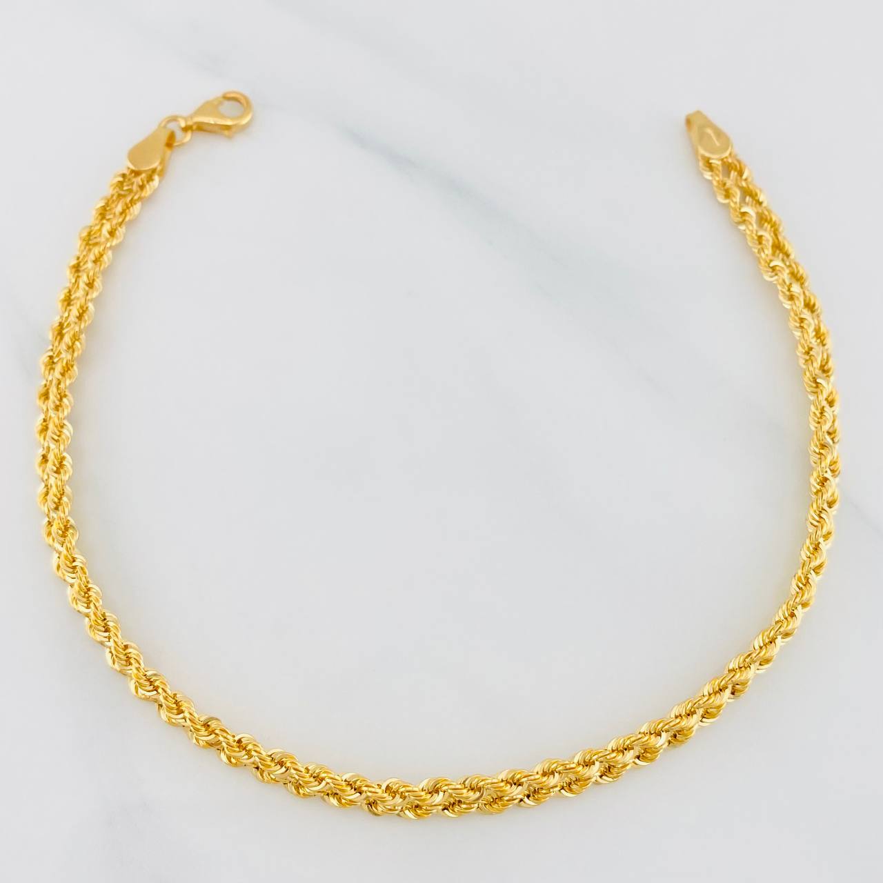 Pulso Lazo Corazon 2.75g / 7 1/2 in / 4.23mm Oro Amarillo 18K