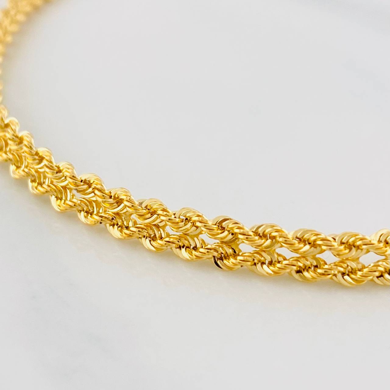 Pulso Lazo Corazon 2.75g / 7 1/2 in / 4.23mm Oro Amarillo 18K