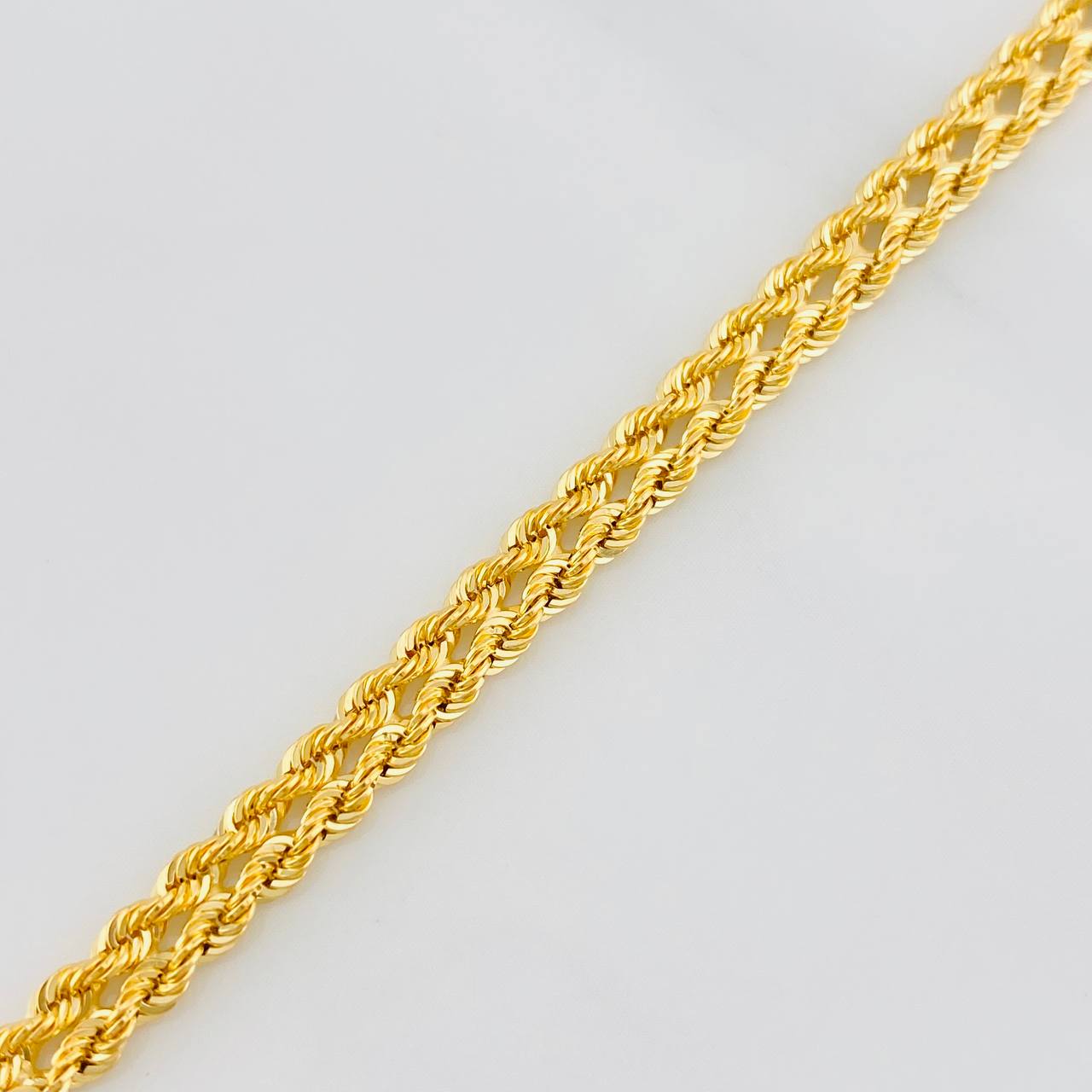 Rope Bracelet Heart 2.85g / 7 1/2 in / 4.29mm Yellow Gold 18K