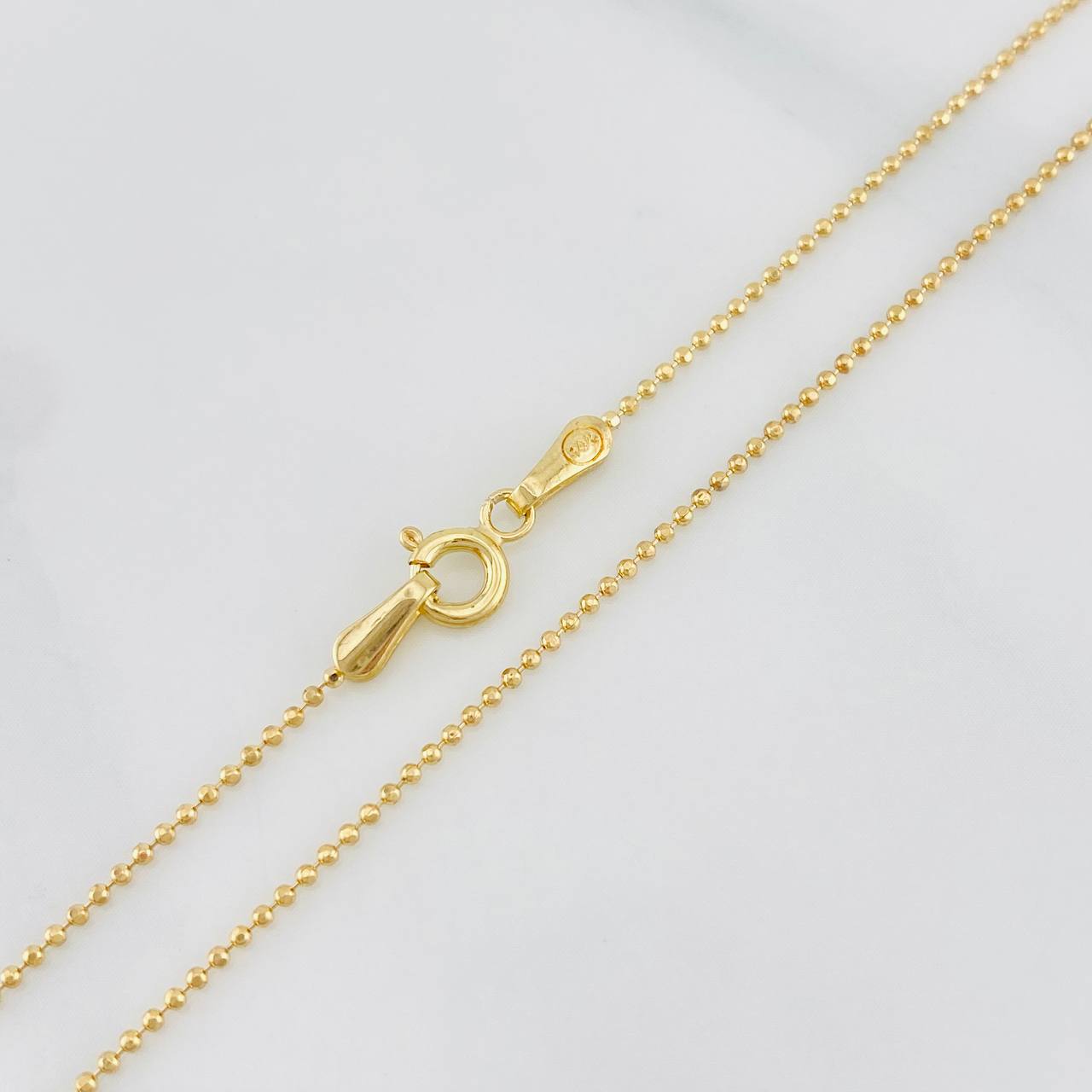 Cadena Militar 2.45g / 19 3/4 in / 0.9mm Oro Amarillo 18K
