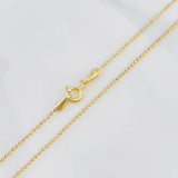 Cadena Militar 2.45g / 19 3/4 in / 0.9mm Oro Amarillo 18K