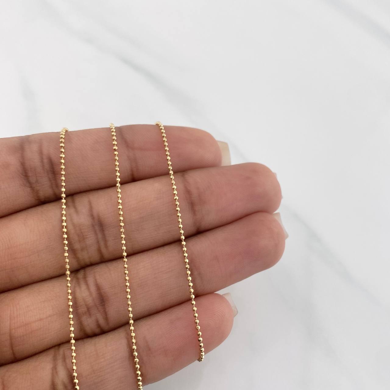 Cadena Militar 2.45g / 19 3/4 in / 0.9mm Oro Amarillo 18K
