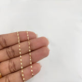Cadena Flor Espejo 0.9g / 45cm / 1.5mm Oro Amarillo 18K