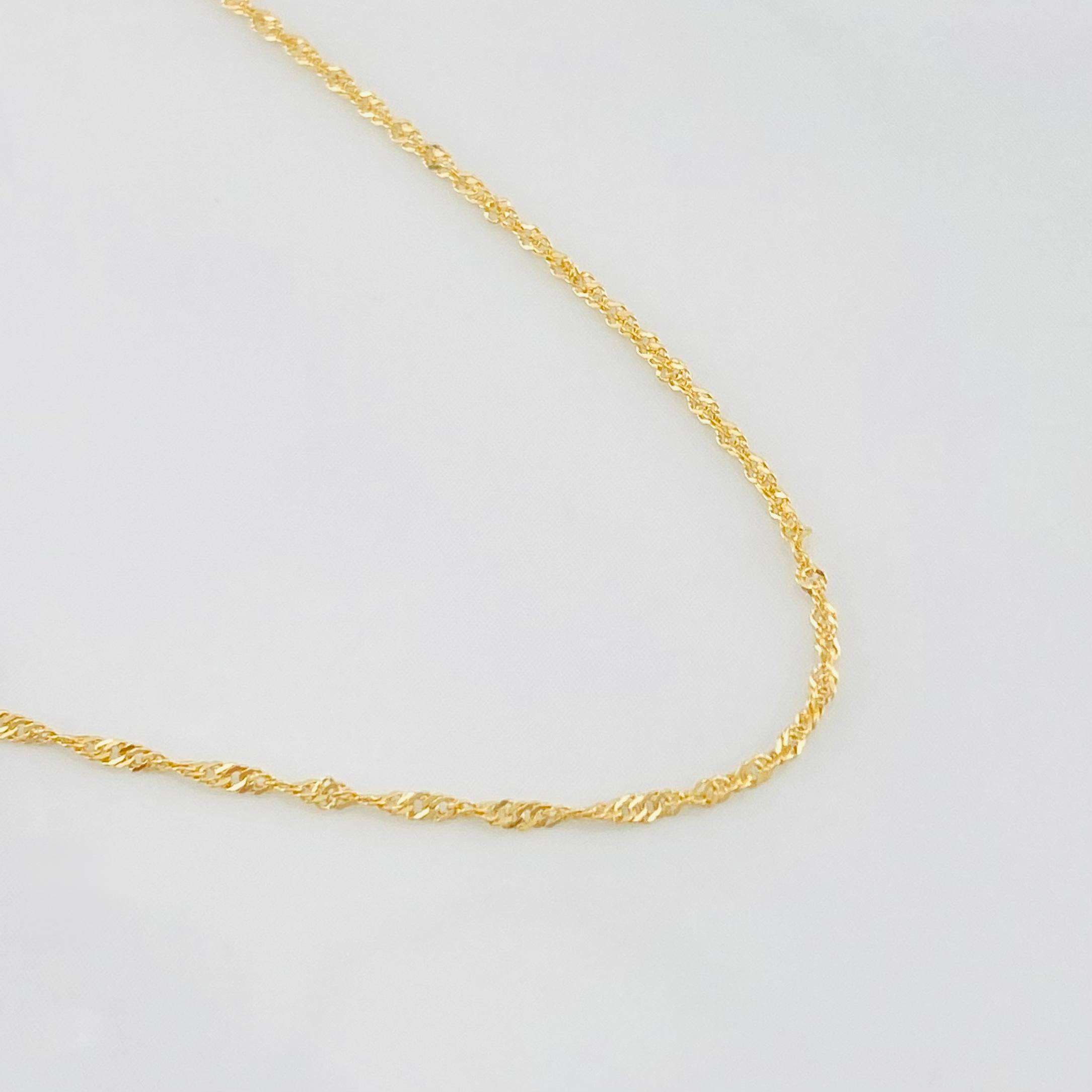Cadena Singapur 1.1g / 40.5cm / 1mm Oro Amarillo 18K