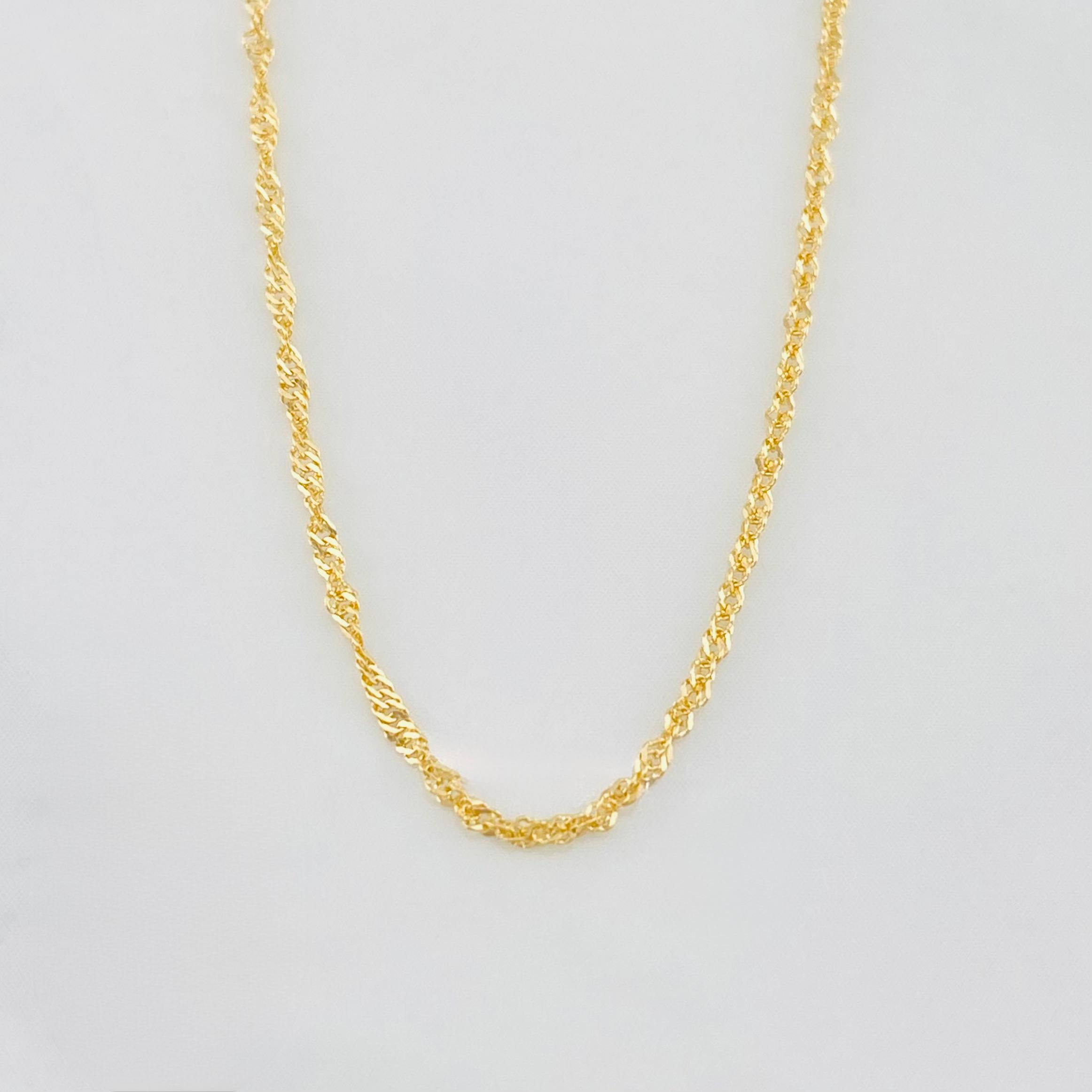 Cadena Singapur 1.1g / 40.5cm / 1mm Oro Amarillo 18K