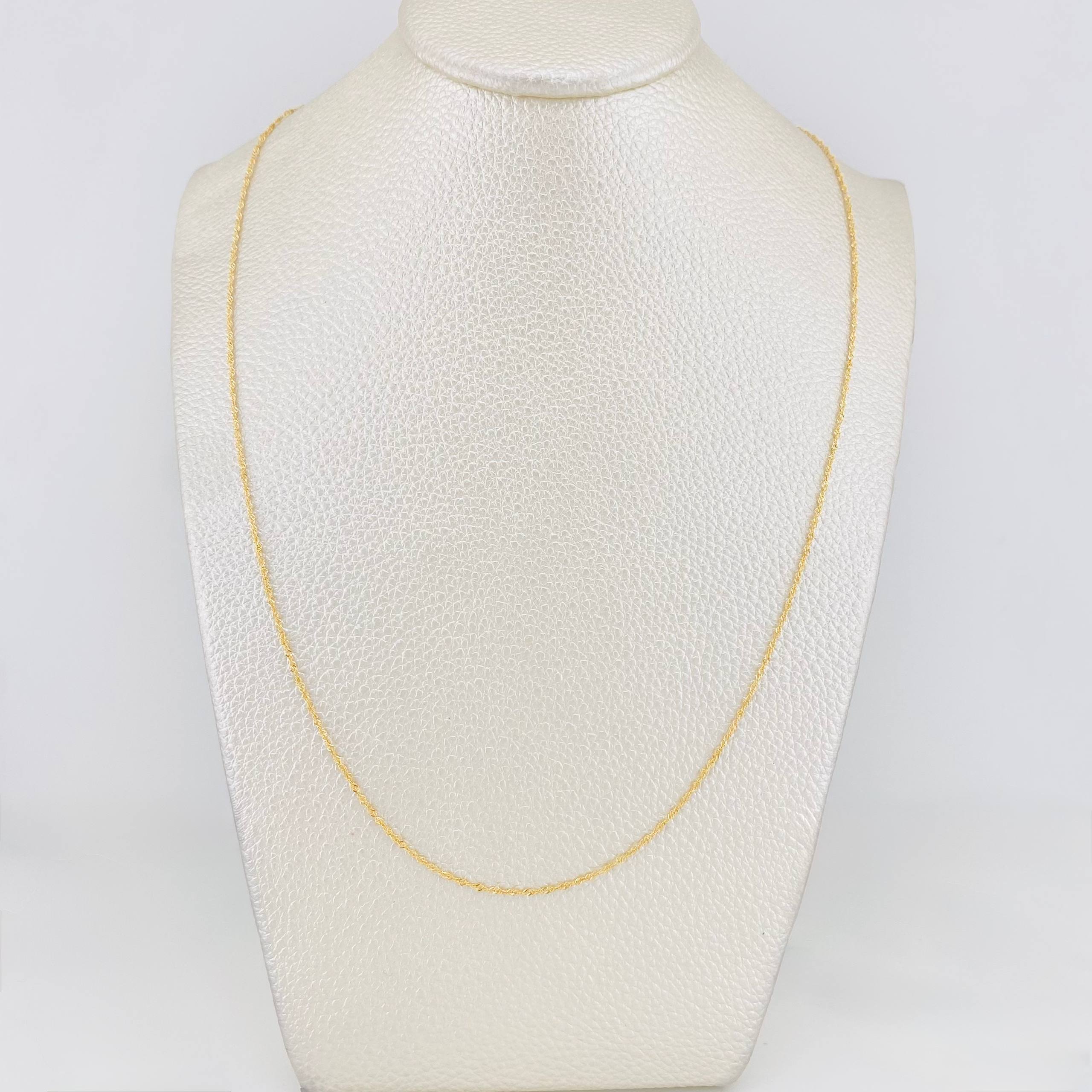 Cadena Singapur 1.1g / 40.5cm / 1mm Oro Amarillo 18K