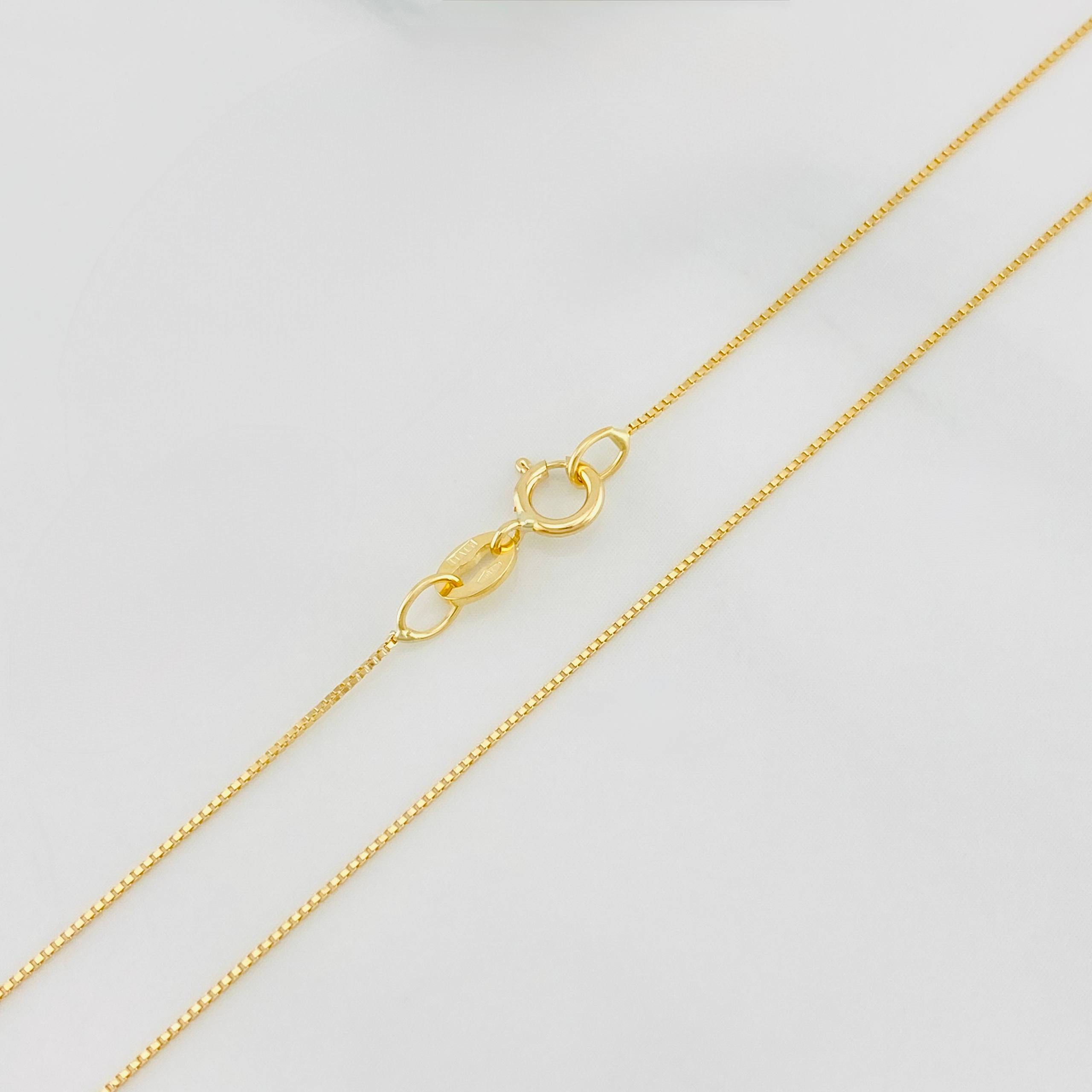 Cadena Veneciana 1g / 50cm / 0.5mm Oro Amarillo 18K