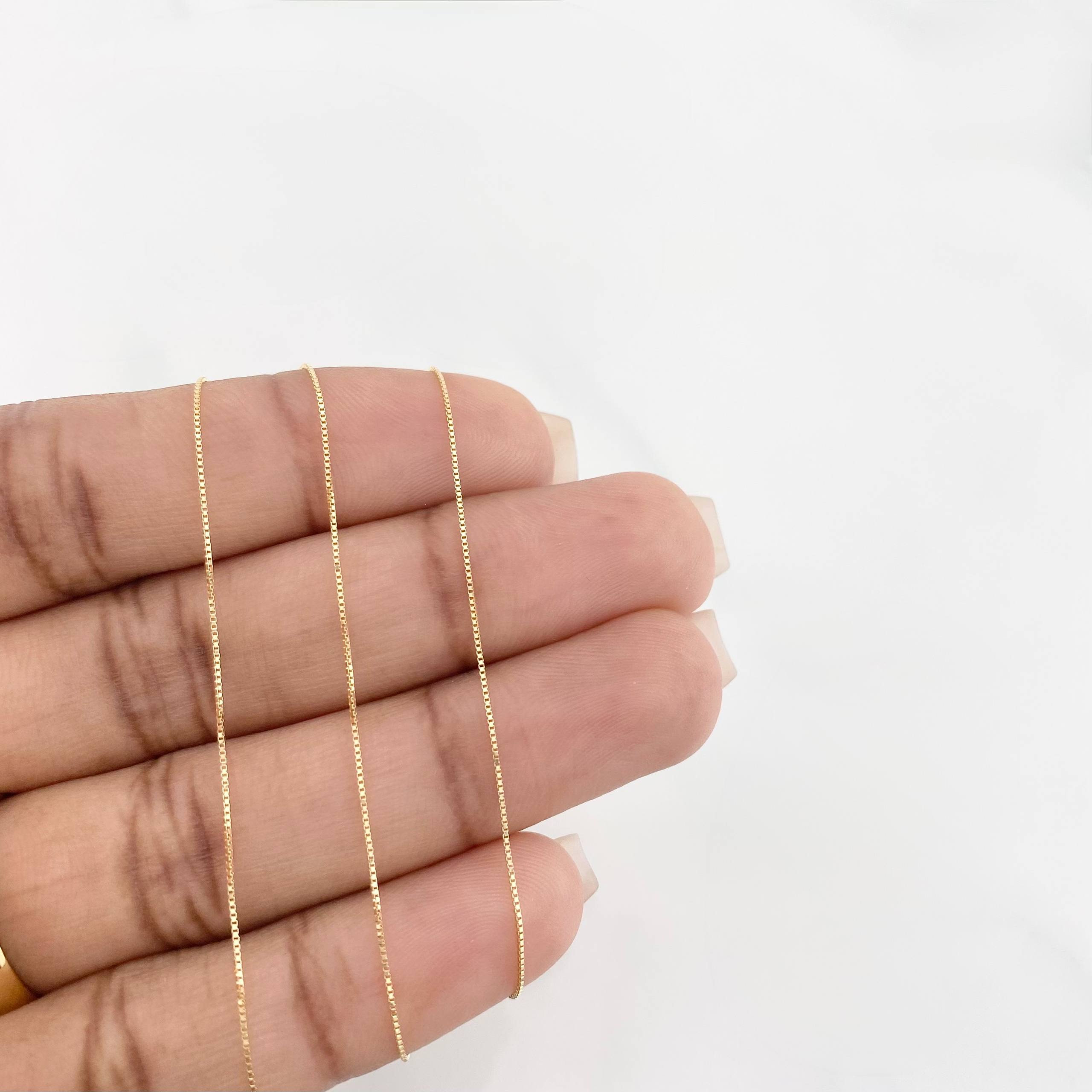Cadena Veneciana 1g / 50cm / 0.5mm Oro Amarillo 18K