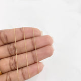 Cadena Veneciana 1g / 50cm / 0.5mm Oro Amarillo 18K