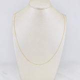 Cadena Veneciana 1g / 50cm / 0.5mm Oro Amarillo 18K