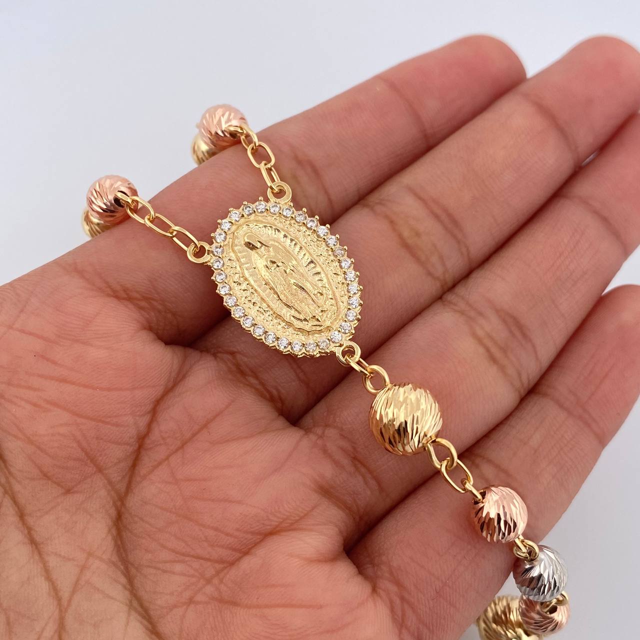 Virgin Guadalupe Rosary 29.45gr / 62cm / 18K Gold $