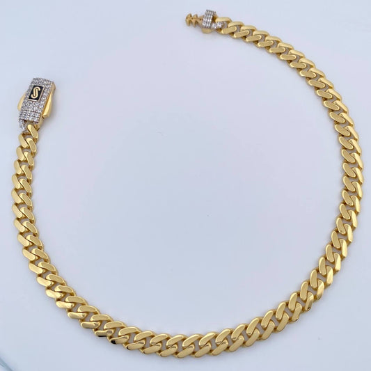 Pulso Cubano Infinito 7.35gr / 8 1/4 in / Oro Amarillo +4 18K +