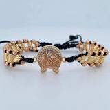 Black Horseshoe Horse Bracelet 5.7gr / 18K Gold &