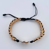 Black Horseshoe Horse Bracelet 5.7gr / 18K Gold &