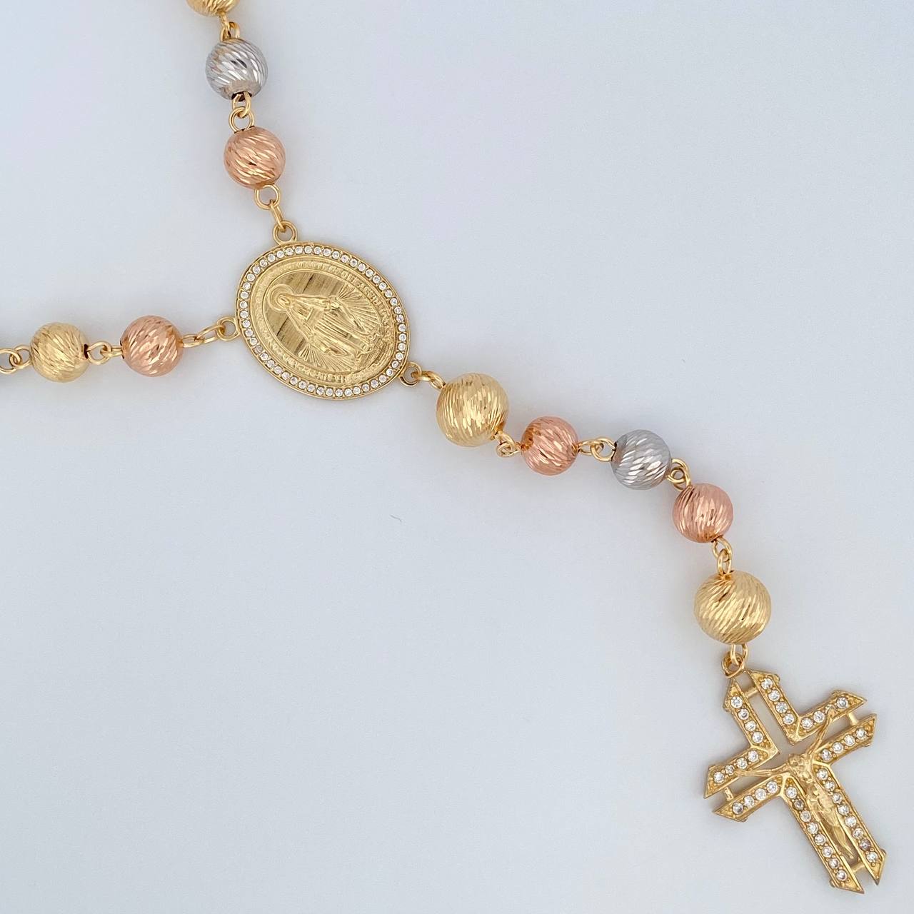Miraculous Virgin Rosary 44.4gr / 26.8in / 18K Gold $