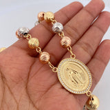 Miraculous Virgin Rosary 44.4gr / 26.8in / 18K Gold $