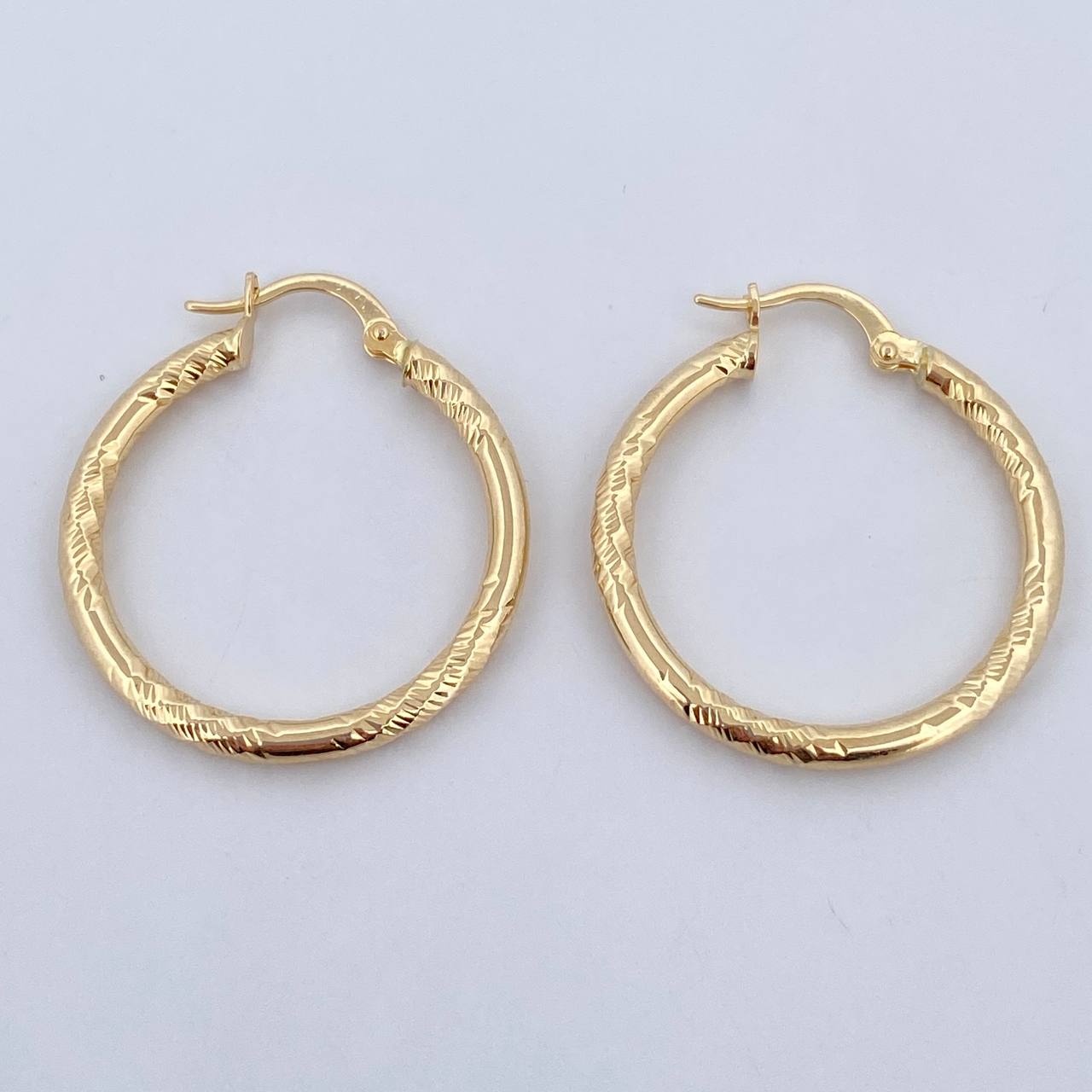 Candongas Abel 2.8gr / 3.3cm / Diamantadas Oro Amarillo 18K &