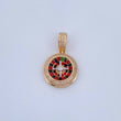 Pendant Roulette 6.5gr / 3.1cm / White Zircons Two Yellow and White 18K Gold &