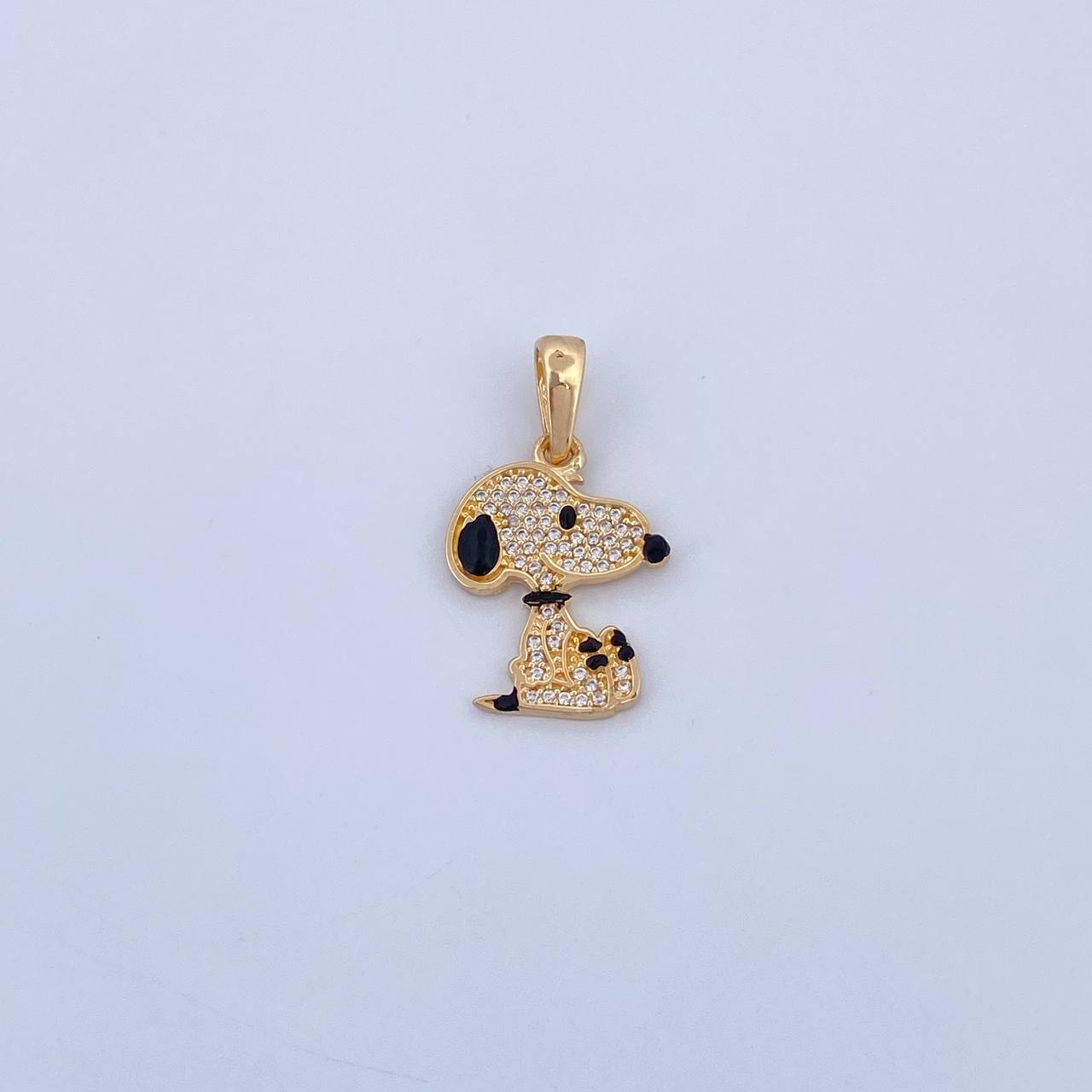 Pendant Dog 1.8gr / 2.3cm / White Zircons 18K Yellow Gold &